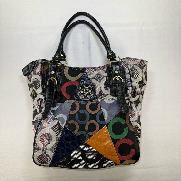 Coach Vintage Multi Patch Patchwork 1941 Hobo 2 Strap Colorful Classic Y2K - Picture 11 of 16